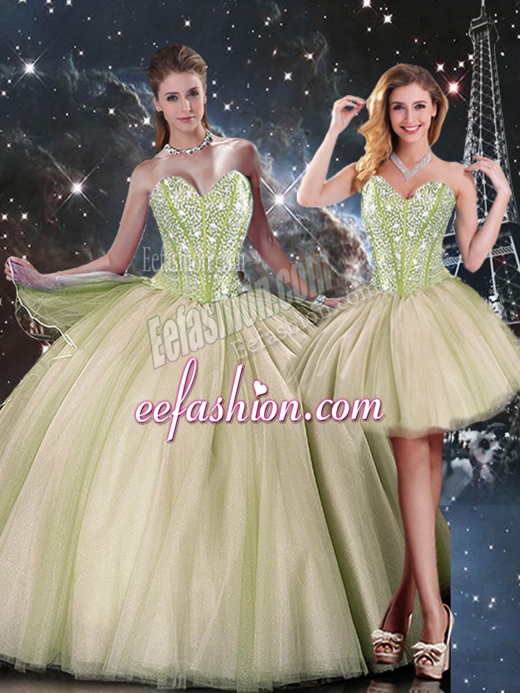 Custom Design Multi-color Sweetheart Lace Up Beading 15 Quinceanera Dress Sleeveless