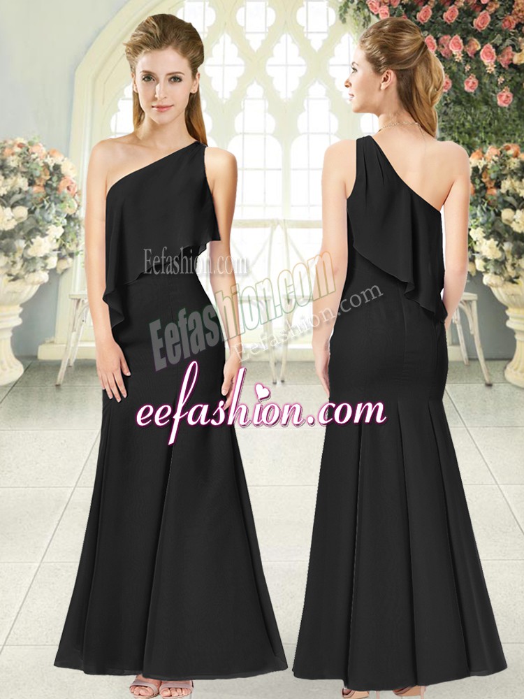 Delicate Sleeveless Side Zipper Ankle Length Ruching Homecoming Dress