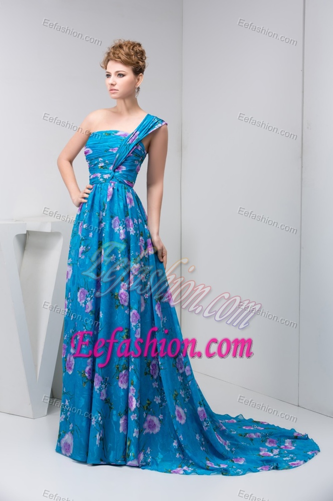 One Shoulder Ruched 2012 Charming Prom Homecoming Dress in Multi-color
