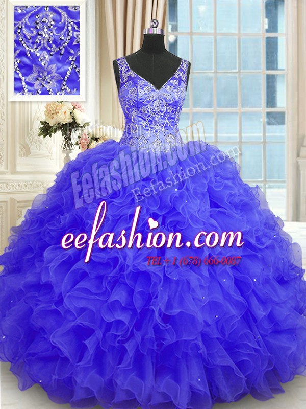 Simple Floor Length Ball Gowns Sleeveless Purple Ball Gown Prom Dress Zipper
