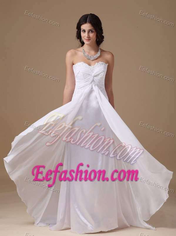 Empire Sweetheart Bridal Wedding Dress and with Floor-length