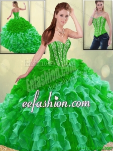 Gorgeous Multi Color 2016 Quinceanera Dresses with Brush Train