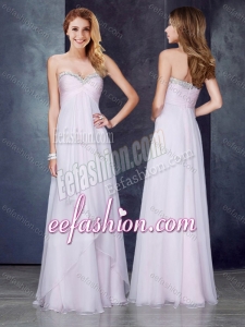 2016 Discount Empire Applique and Ruched Dama Dress in Baby Pink