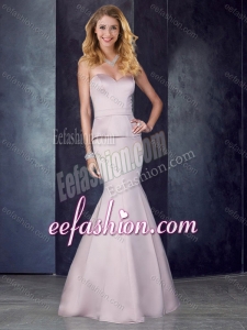 2016 Mermaid Sweetheart Satin Lavender Stylish Prom Dress with Brush Train