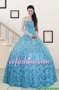 2015 Popular Sweetheart Ball Gown Quinceanera Dress in Baby Blue