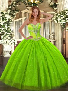 High Quality Sleeveless Beading Lace Up 15 Quinceanera Dress