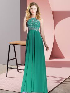 Inexpensive Sleeveless Beading Backless Prom Gown
