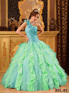 Most Recent Multi-Color One Shoulder Quinceanera Dresses Gowns with Beading