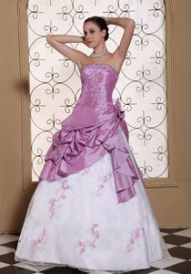 Beaded and Organza Prom Dress and Embroidery