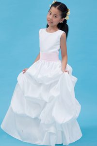 Popular White A-line Scoop Cinderella Pageant Dress on Wholesale Price