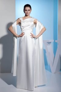 Wonderful Asymmetrical Ruched Summer Dresses for Brides in Floor-length