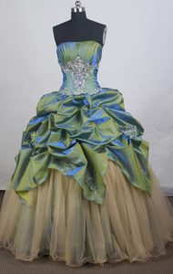 Lovely Beaded and Ruched Quinceanera Dresses with Pick-ups for Custom Made