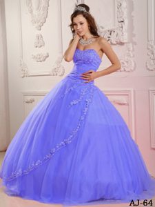 Classical Sweetheart Tulle Sweet Sixteen Quinceanera Dresses with Appliques
