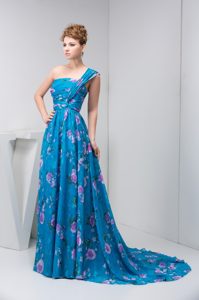 One Shoulder Ruched 2012 Charming Prom Homecoming Dress in Multi-color