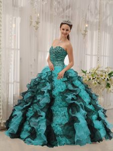 Unique Sweetheart Lace-up Beaded Quinceanera Gown Dresses in Multi-color