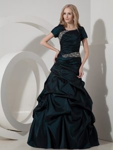 Gorgeous Dark Green Scoop Prom Court Dresses with Zipper-up Back