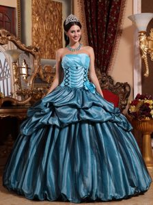 Ball Gown Strapless Cheap Quinceanera Gown Dresses with Flowers