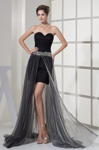 Asymmetrical Sweetheart Evening Dresses Under 100 with Beaded Ribbon