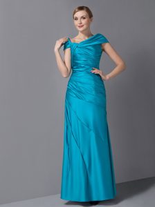 Teal Asymmetrical Wedding Guest Dress in on Promotion