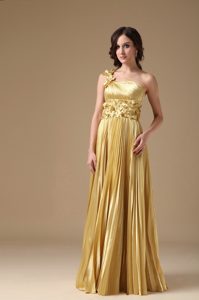 Cute Empire One Shoulder Wedding Guest Dresses in Elastic Woven Satin
