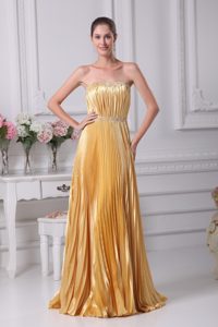 Cheap Strapless Beaded Wedding Guest Dress with Pleating and Ruching